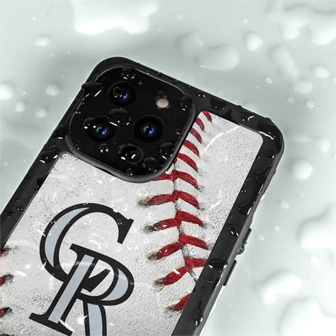 MLB Colorado Rockies Game Ball iPhone 15 Pro Waterproof Case